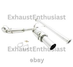 Muffler d'échappement arrière en acier inoxydable Megan Racing compatible avec Miata MX5 89-93 1.6L