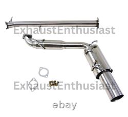 Muffler d'échappement arrière en acier inoxydable Megan Racing compatible avec Miata MX5 89-93 1.6L