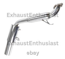 Muffler d'échappement arrière en acier inoxydable Megan Racing compatible avec Miata MX5 89-93 1.6L
