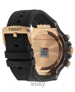 Nouvelle montre pour homme en caoutchouc avec cadran noir et chronographe Tissot T-Race T141.417.37.051.00