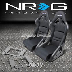 Nrg Seat Deep Bucket Racing Seats+coussin+stainless Steel Brackets Pour Bmw E36 2dr