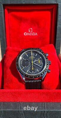 Omega Speedmaster Co-axial Column Wheel Racing Chronograph Carbon Strap, Jaune