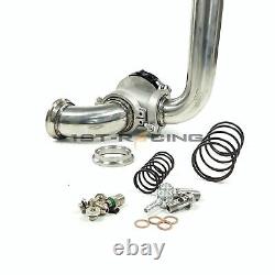 POUR Tial 44mm VBand Turbo External Wastegate 14PSI+ Coude d'entrée et de sortie à 90 degrés