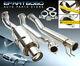 Pour 01-05 Honda Civic Ex 1.7l 2.5 To 3 Stainless Catback Exhaust With 4.5 Tip