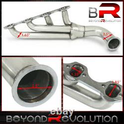 Pour 1979-1995 Mustang 5.0l V8 Racing T4 Turbo Manifold Exhaust + Cross Down Pipe