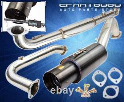 Pour 95-99 Mitsubishi Eclipse Gst Racing Catback Exhaust System 4.5 Muffler Tip