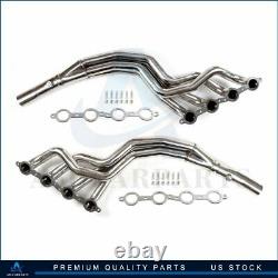 Pour Chevy Camaro Ss 6.2l V8 Stainless Race Long Tube Headers Manifolds 2010-2015