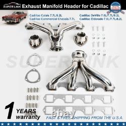Pour collecteur d'échappement en acier inoxydable de course V8 Big Block Cadillac 472 500