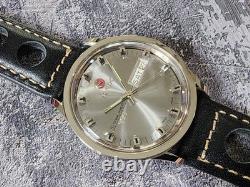 RADO STARLINER 999 AUTOMATIQUE EN ACIER INOXYDABLE VINTAGE Cadran Gris Bracelet de Course