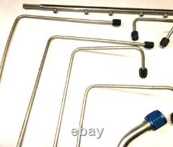 Raccords AN en acier inoxydable, lot de conduites de carburant SS d’occasion pour course vintage