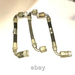Raccords AN en acier inoxydable, lot de durites de carburant tressées en inox, d’occasion, pour course vintage