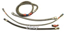Raccords AN en acier inoxydable, lot de durites de carburant tressées en inox, d’occasion, pour course vintage