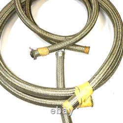 Raccords AN en acier inoxydable, lot de durites de carburant tressées en inox, d’occasion, pour course vintage