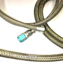 Raccords AN en acier inoxydable, lot de durites de carburant tressées en inox, d’occasion, pour course vintage