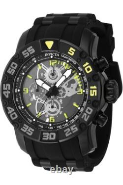 Racing Men 48mm Acier inoxydable noir cadran noir VD55 Quartz, Édition limitée JM