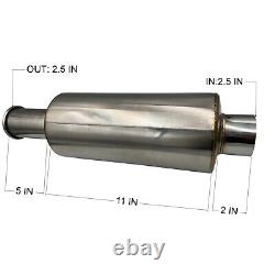 Roi des Cuillères N1 Racing Échappement en Acier Inoxydable IN 2.5 OUT 2.5 Livraison Rapide