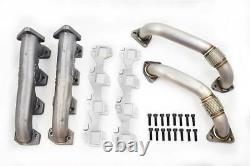 Rudy's High Flow Race Exhaust Manifolds & Up-pipes Pour 01-04 Gm 6.6l Duramax