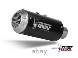 Silencieux d'échappement noir en acier inoxydable Racing MIVV Mk3 KTM 125 Duke 2021 2023