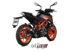 Silencieux d'échappement noir en acier inoxydable Racing MIVV Mk3 KTM 125 Duke 2021 2023