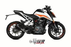 Silencieux d'échappement noir en acier inoxydable Racing MIVV Mk3 KTM 390 Duke 2021 2023