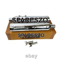 Silencieux en acier inoxydable Rhino Racing compatible avec Royal Enfield Super Meteor 650