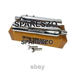 Silencieux en acier inoxydable Rhino Racing compatible avec Royal Enfield Super Meteor 650