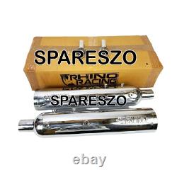 Silencieux en acier inoxydable Rhino Racing compatible avec Royal Enfield Super Meteor 650