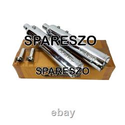 Silencieux en acier inoxydable Rhino Racing compatible avec Royal Enfield Super Meteor 650