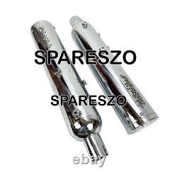 Silencieux en acier inoxydable Rhino Racing compatible avec Royal Enfield Super Meteor 650