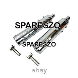 Silencieux en acier inoxydable Rhino Racing compatible avec Royal Enfield Super Meteor 650