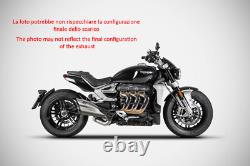 Système d'échappement Zard en acier inoxydable Racing pour Triumph Rocket III 2021-23