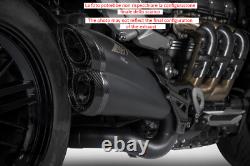 Système d'échappement Zard en acier inoxydable Racing pour Triumph Rocket III 2021-23