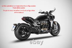 Système d'échappement Zard en acier inoxydable Racing pour Triumph Rocket III 2021-23