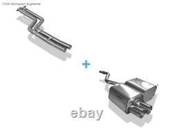 Système d’échappement de course FOX en acier inoxydable, à partir du catalyseur, pour BMW Z4 E85 E86 Coupé, 2x76 mm