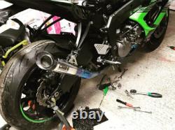 Système d'échappement de course en acier inoxydable complet compatible avec Kawasaki ZX6R 636 2013-2024